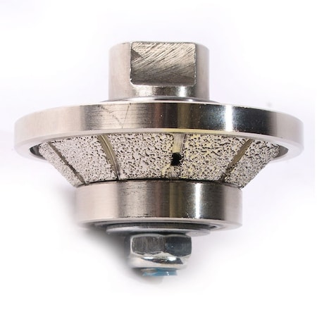 Specialty Diamond 45 Degree 3/8" Vacuum Brazed 65mm Premium Diamond Profile Wheel with 5/8" x 11 Female Threads 38BPW